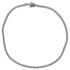 11.28 Carat Diamond Gold Riviere Necklace