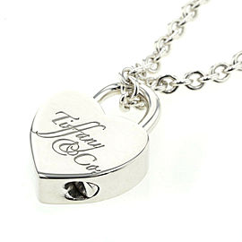 TIFFANY & Co 925 Silver Heart lock Necklace LXGBKT-37