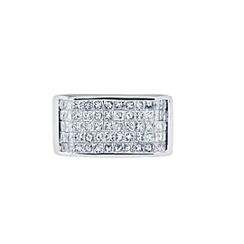 14 Karat White Gold Pinky Ring with 2.5 Carat Diamonds