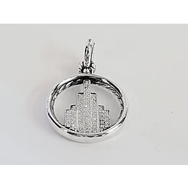 Empire Amulet in Sterling Silver with Pave Diamonds