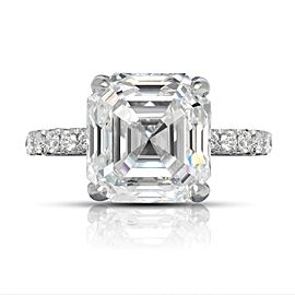 7 CARAT ASSCHER DIAMOND ENGAGEMENT RING PLATINUM GIA CERTIFIED G COLOR VVS1 CLARITY BY MIKE NEKTA NYC