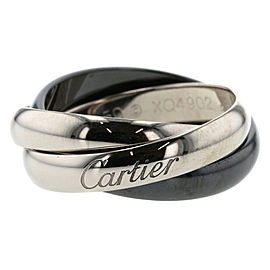 CARTIER 18k White Gold Trinity ClassicCeramic Ring LXGBKT-1085