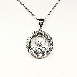 18K White Gold Necklace with Floating Diamonds G, SI 1 DIAMONDS 0.5+ TCW 6.94g