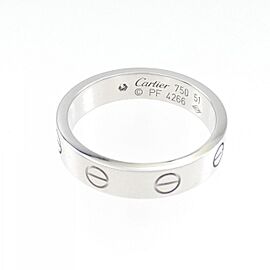 Cartier MINI LOVE 18k White Gold Diamond US5.75 Ring