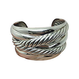 David Yurman Sterling Silver Crossover Cuff Bracelet