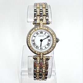 CARTIER PANTHERE VENDOME 24mm 2 Row Gold Diamond Watch