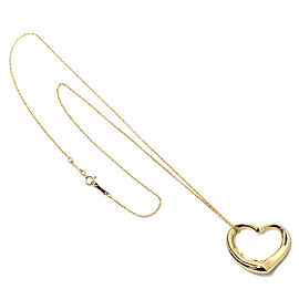 Tiffany Co. 18K Yellow Gold Open Heart Necklase