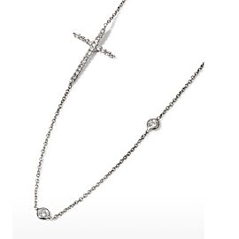 Roberto Coin Integrated Diamond Cross Necklace