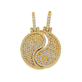 14k Yellow Gold Yin Yang Charm with Diamonds