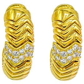 Gold and Diamond Earrings