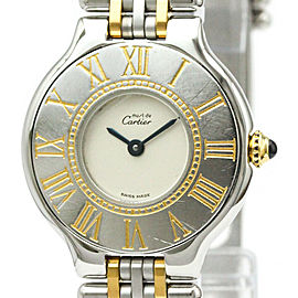 CARTIER Must 21 Gold Plated Steel Quartz Ladies Watch LXGoodsLE-256