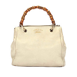 Gucci Bamboo Shopper Leather Satchel