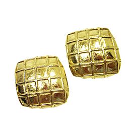 Chanel Gold Tone Metal Earrings