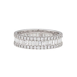 18K White Gold Mixed Diamond Eternity Band