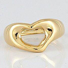 TIFFANY&Co 18K Yellow Gold Open Hear Ring US 5.25,EU 50