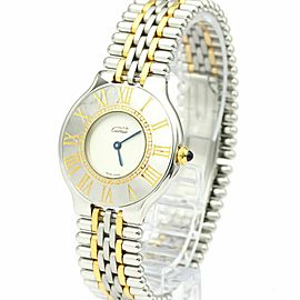 CARTIER Must 21 Gold Plated Steel Quartz Watch LXGoodsLE-402