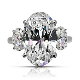 8 CARAT OVAL CUT E COLOR VVS1 CLARITY DIAMOND ENGAGEMENT RING 18K WHITE GOLD GIA CERTIFIED 6 CT E VVS1 BY MIKE NEKTA