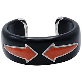 Enigma, Onyx, Diamond and Coral Arrow, Cuff Bangle