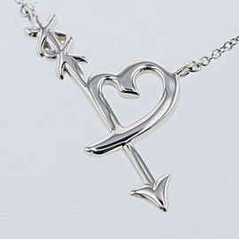 TIFFANY & Co 925 Silver Heart Arrow Necklace LXGBKT-94