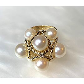 14K Yellow Gold Pearl Ring