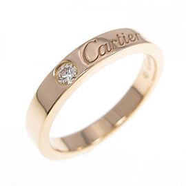 Cartier Engraved 18k Pink Gold Diamond Ring