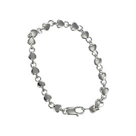 Tiffany & Co. Sterling Silver Hearts Link Bracelet