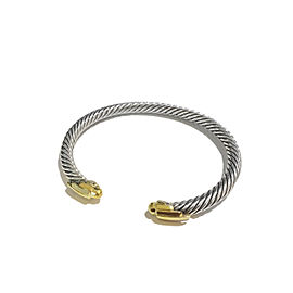 David Yurman Empire Cable Bracelet with 18K Yellow Gold Domes