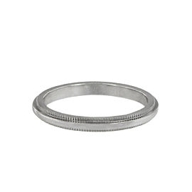 Tiffany Classic Milgrain Wedding Platinum Band Ring