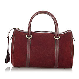 Cartier Must de Cartier Suede Boston Bag