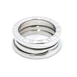 BVLGARI 18K White Gold B-ZERO 1 3 BAND Ring