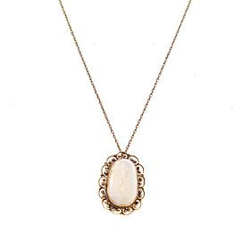 14k Yellow Gold and Opal Necklace