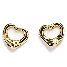 TIFFANY & Co 18k Pink Gold Open Heart 18K Pink Gold Stud EarringsLXGoodsLE-98