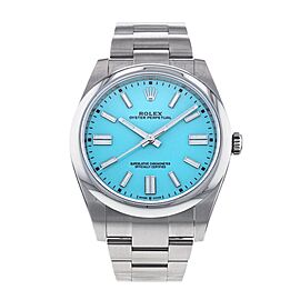 Rolex Oyster Perpetual 41 Turquoise Blue Men's Watch 124300