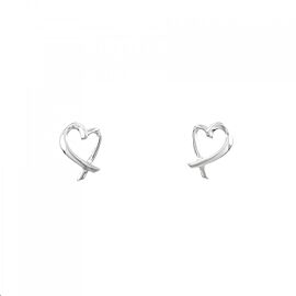 Tiffany & Co 925 Silver Loving Heart mini Earrings E1063