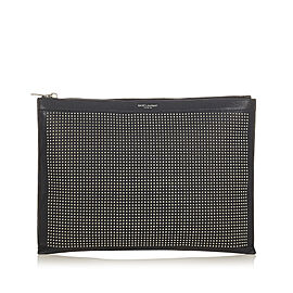 Saint Laurent Studded Leather Clutch Bag