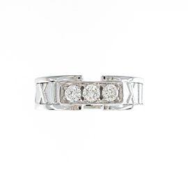 TIFFANY & Co 18K white Gold Atlas Diamond Ring LXGYMK-764