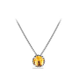 David Yurman Chatelaine Pendant Necklace with Citrine