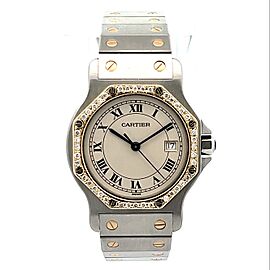 CARTIER SANTOS OCTAGON Quartz DIAMOND Watch 