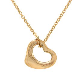 Tiffany & Co. Peretti 18K Rose Gold Open Heart Necklace