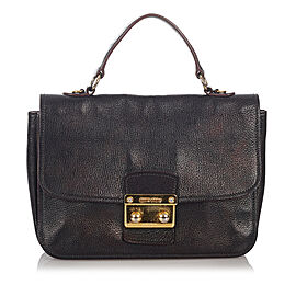 Miu Miu Sound Lock Leather Satchel