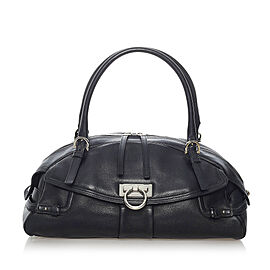 Ferragamo Gancini Leather Shoulder Bag