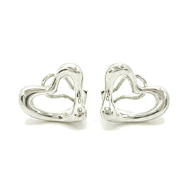 Tiffany & Co. Sterling Silver Open Heart peretti Earrings