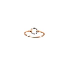 18k Rose Gold and Diamond Ring