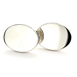 Tiffany & Co Estate Mens Oval Cufflinks Sterling Silver 15.4 Grams