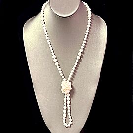 Akoya Pearls Necklace 38" 14k Y Gold Ball Clasp 8.52 mm Certified $8,790 216205