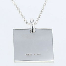 GUCCI 925 Silver Square plate Necklace LXGBKT-83