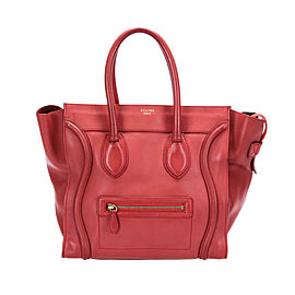 Celine Mini Luggage Leather Tote Bag