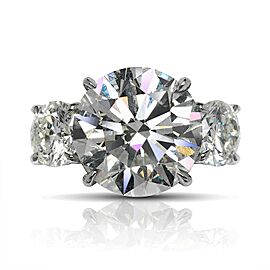 11 CARAT ROUND CUT G COLOR VS2 CLARITY DIAMOND ENGAGEMENT RING PLATINUM CERTIFIED 9 CT G VS2 BY MIKE NEKTA