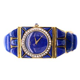 Vintage Chopard Yellow Gold and Lapis Lazuli Watch