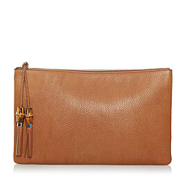 Gucci Bamboo Leather Clutch Bag